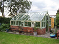 bespoke wooden greenhouse frame